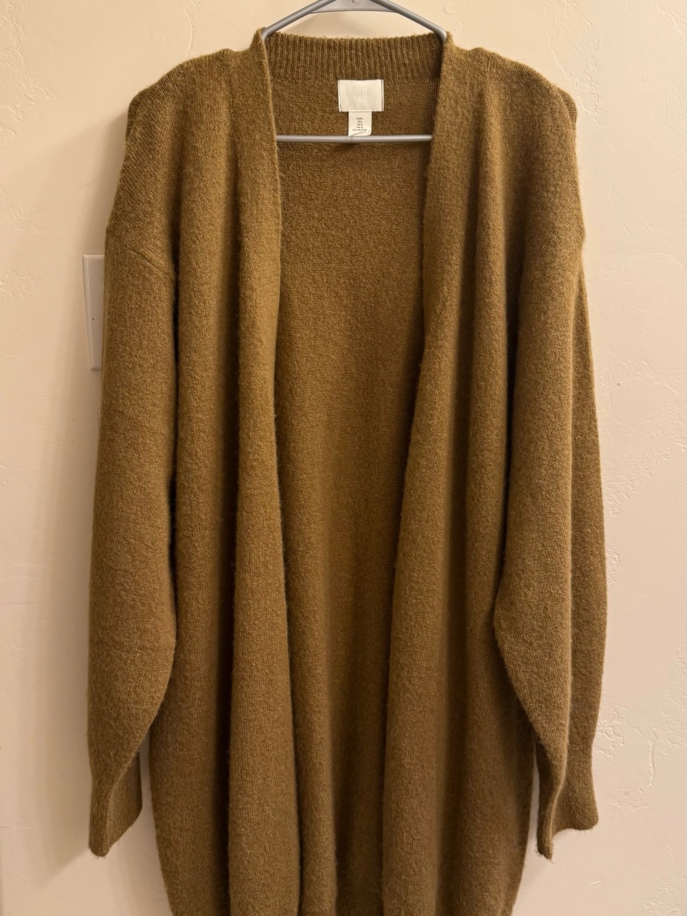 H-&M Cozy Open-Front Women’s Cardigan Sweater - Brown